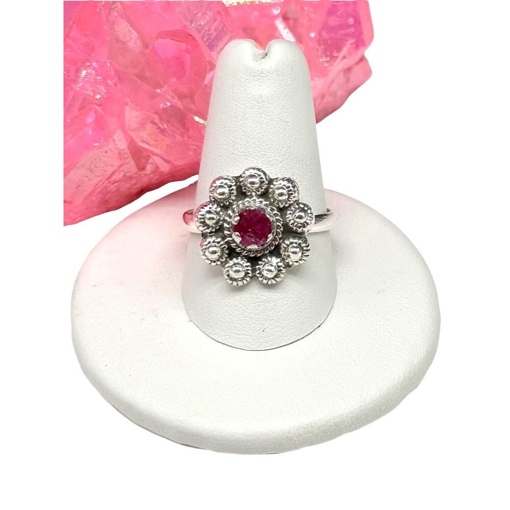 Ruby Ring Size 9 Solid 925 Sterling Silver